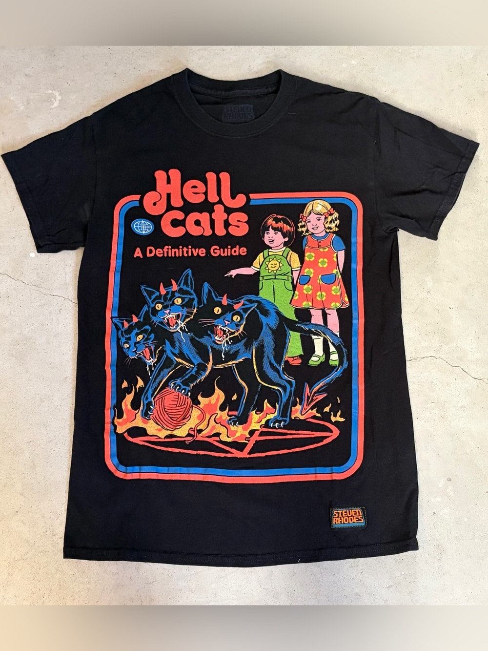 Steven Rhodes Hell Cats Graphic Tee Small